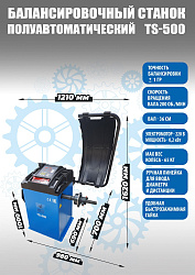 TS-500 Балансировочный стенд для легковых авто 5015, 220V
